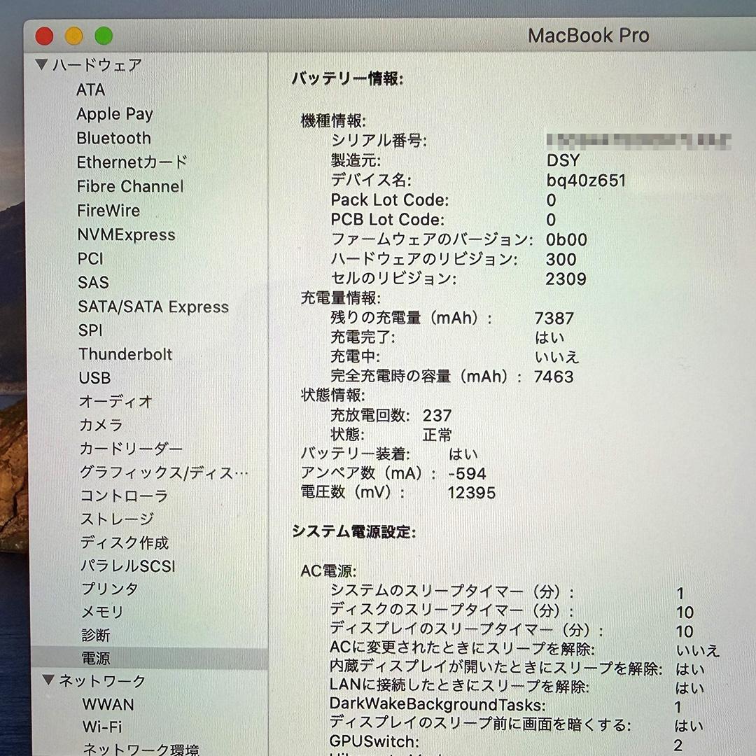 【大容量SSD】MacBookPro 16（64GB 4TB）スペースグレイ