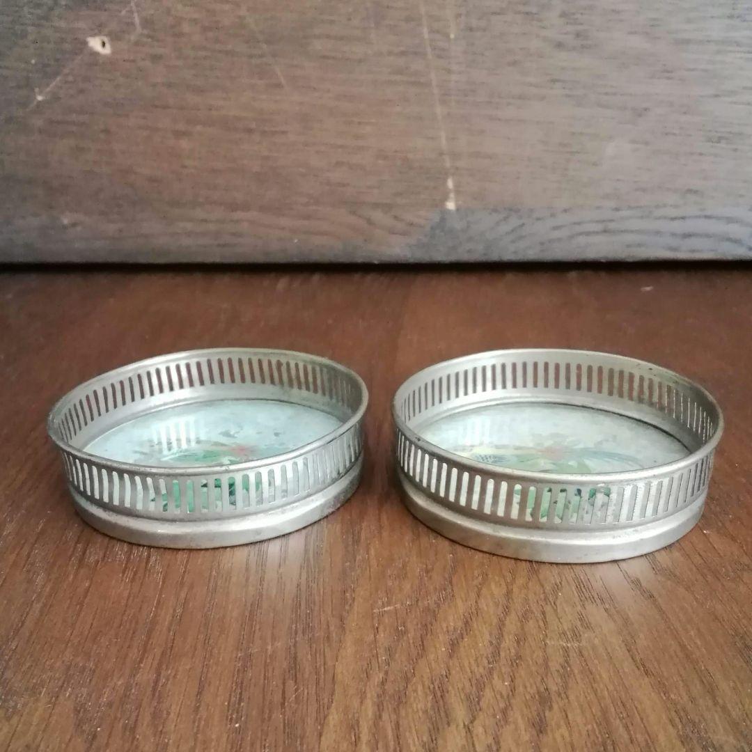 ガラスコースター各種　11枚　昭和レトロ　富士山　幾何学文様