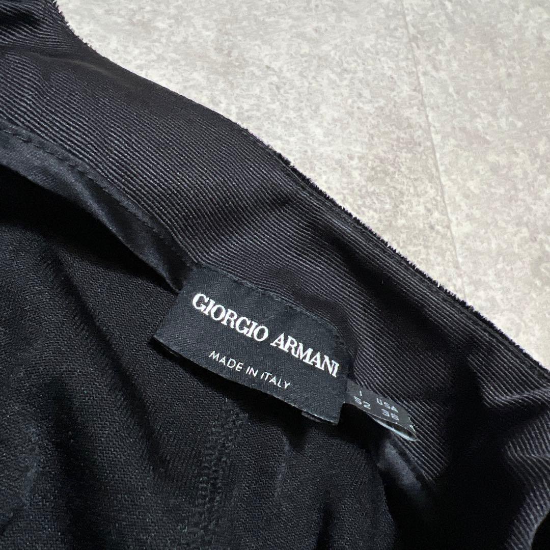 ジョルジオアルマーニGIRGIOARMANIベルベットジレ ベスト黒｜高級感あり