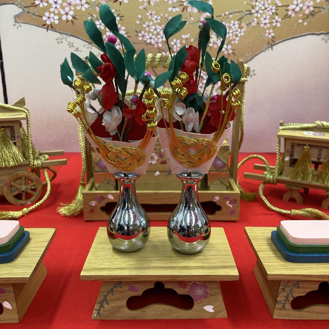 N2 訳あり特価！　豪華な雛道具　40号6点　三段飾り道具　ひな人形道具