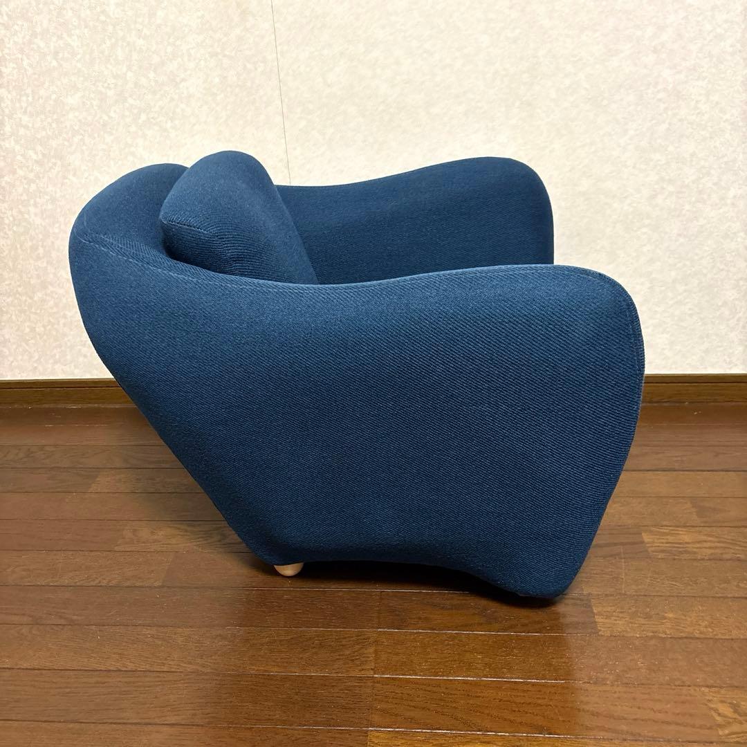 【良品】IDEE 無印良品 ミニミラーアームチェア ネイビー