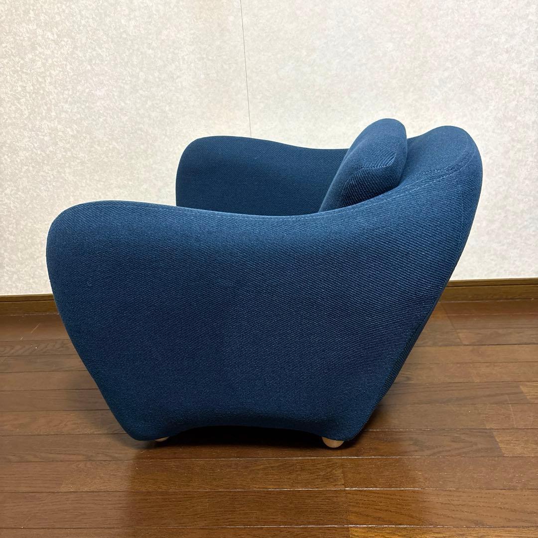 【良品】IDEE 無印良品 ミニミラーアームチェア ネイビー