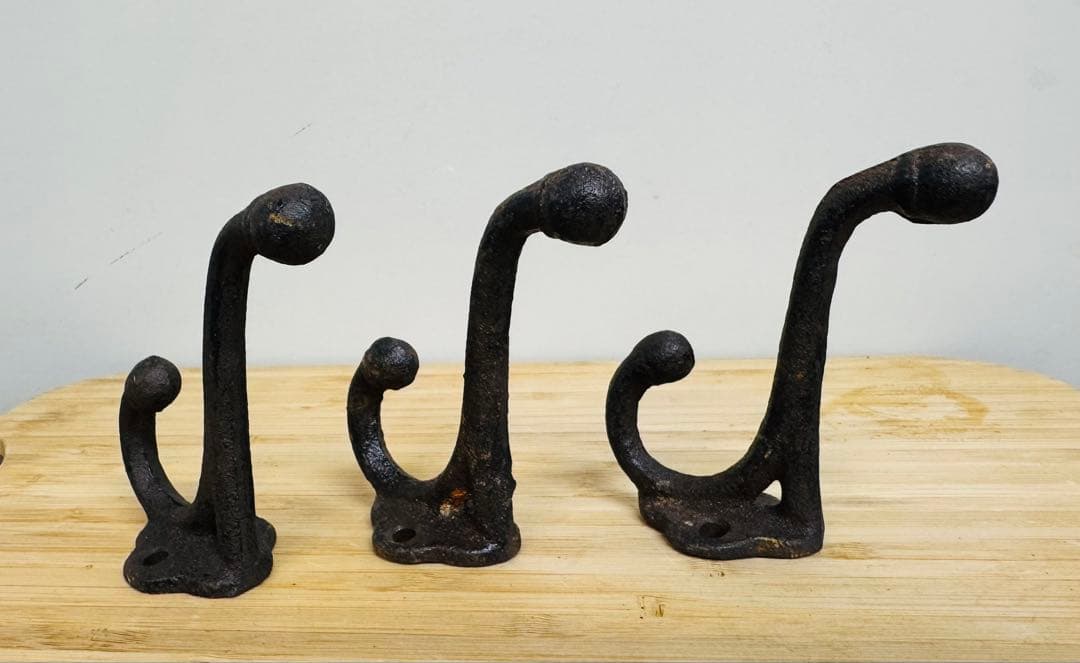 アンティーク調 鋳鉄フック ×12個セット