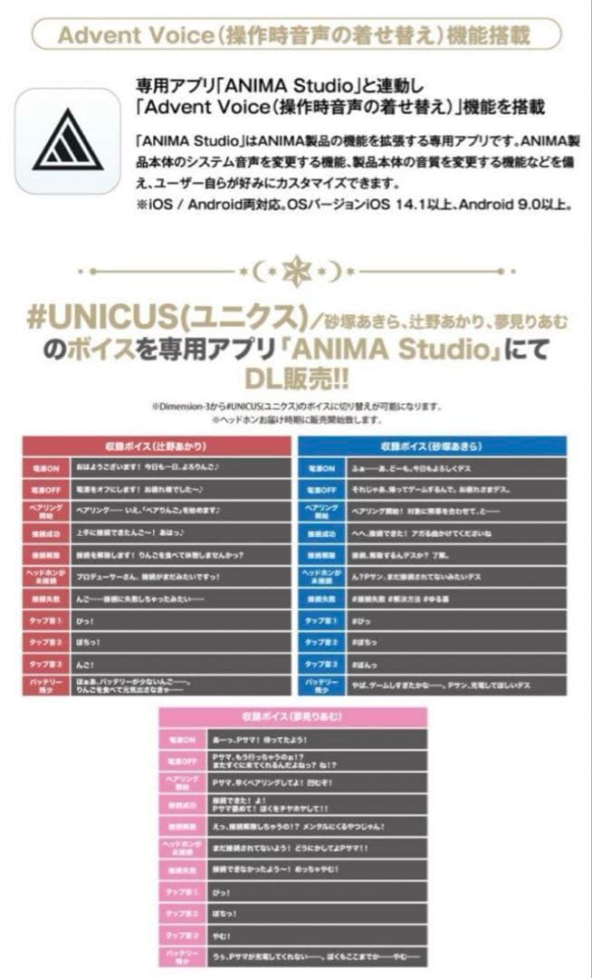 新品* アイドルマスター シンデレラガールズ ONKYO ワイヤレスヘッドホン