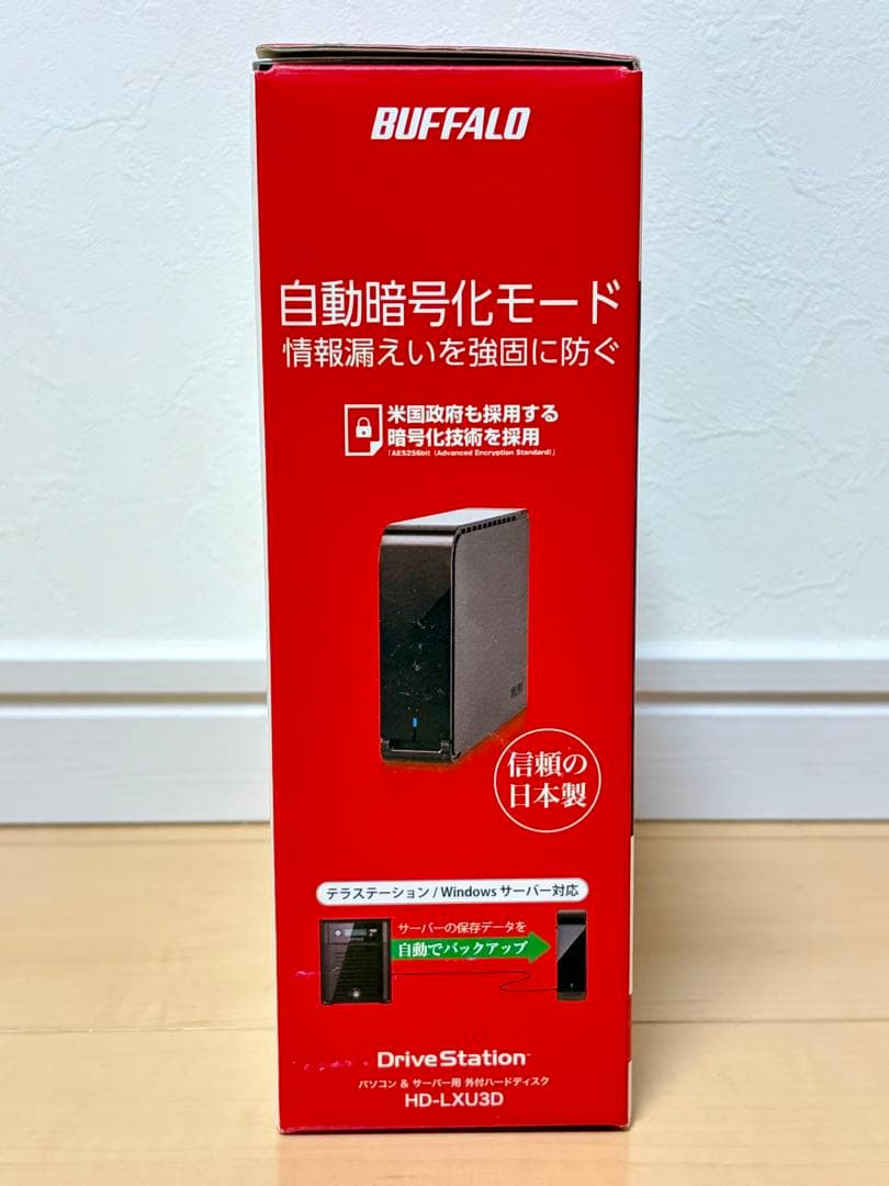 me BUFFALO 外付け8TB HD-LX8.0U3D 暗号化 ファン