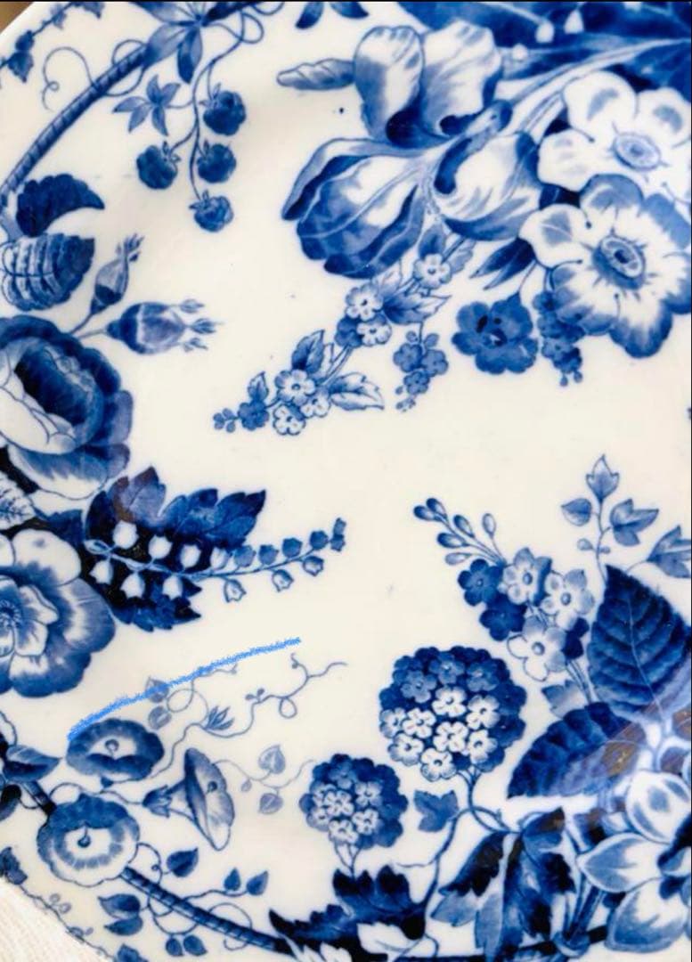 【希少】 クレイユモントロー 鈴蘭 プレート フランスアンティーク 平皿