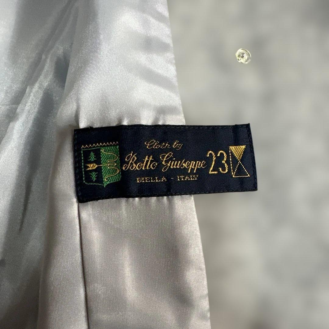 23区 フォックスファー付 ウールPコート グレー 46 3L 大きいサイズ