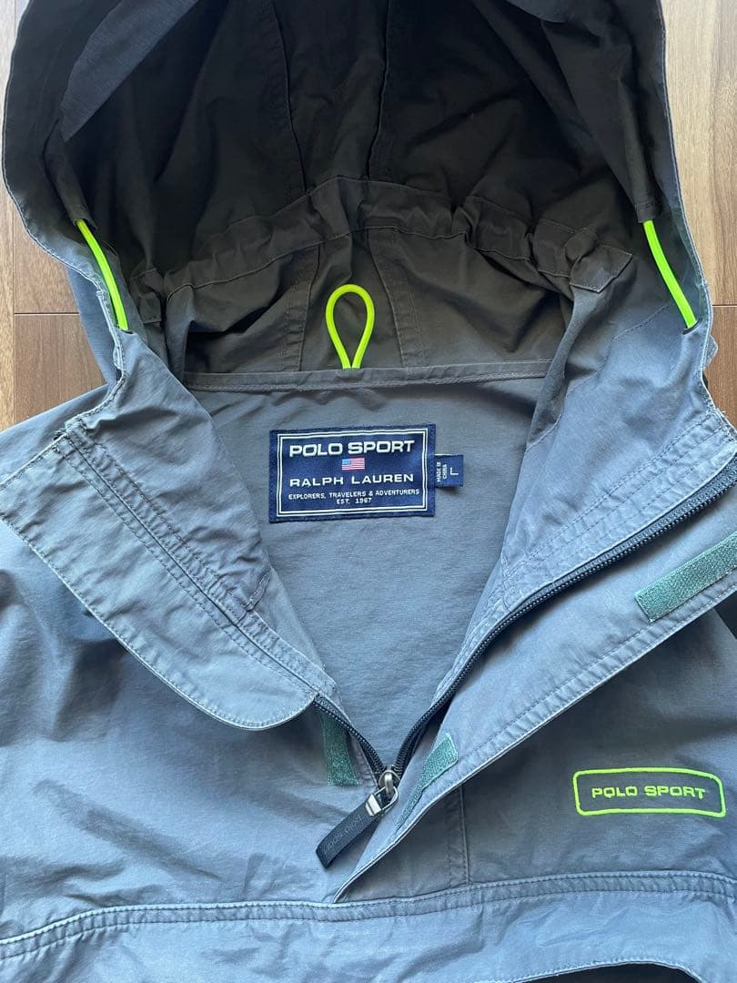 希少 ポロスポーツ ラルフローレン アノラック パーカー グレー 00s 90s