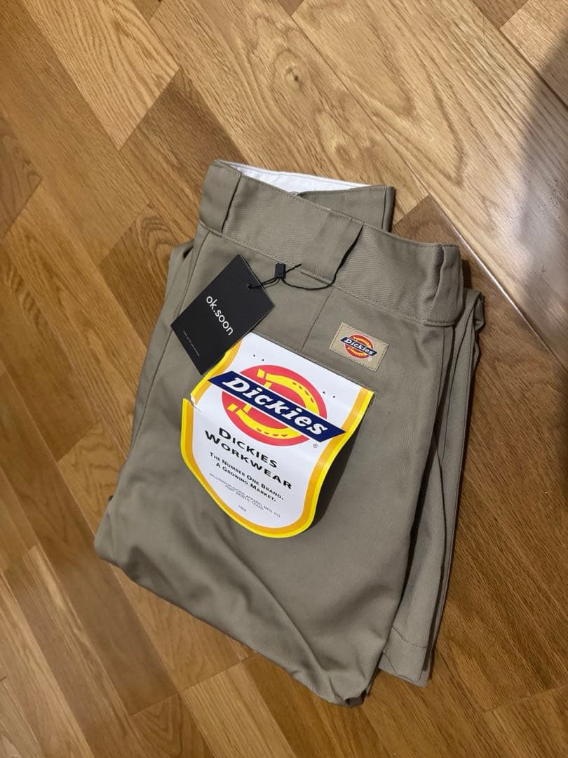 新品未使用　オクスン　ok.soon×dickies ワイドチノパンツ L