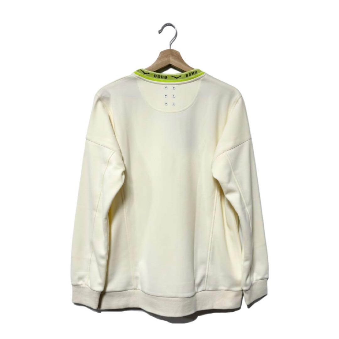新品 バガーチ ラッセルノ フロントロゴ スウェット ホワイト イエロー L 5