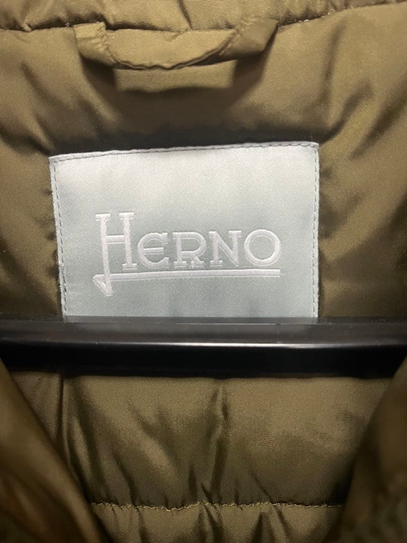 ヘルノ　HERNO ウールコート カーキ　Sサイズ相当