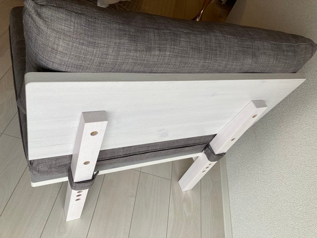 【三重県引取】佐藤産業 CERISE スフレ 1Pソファ グレー