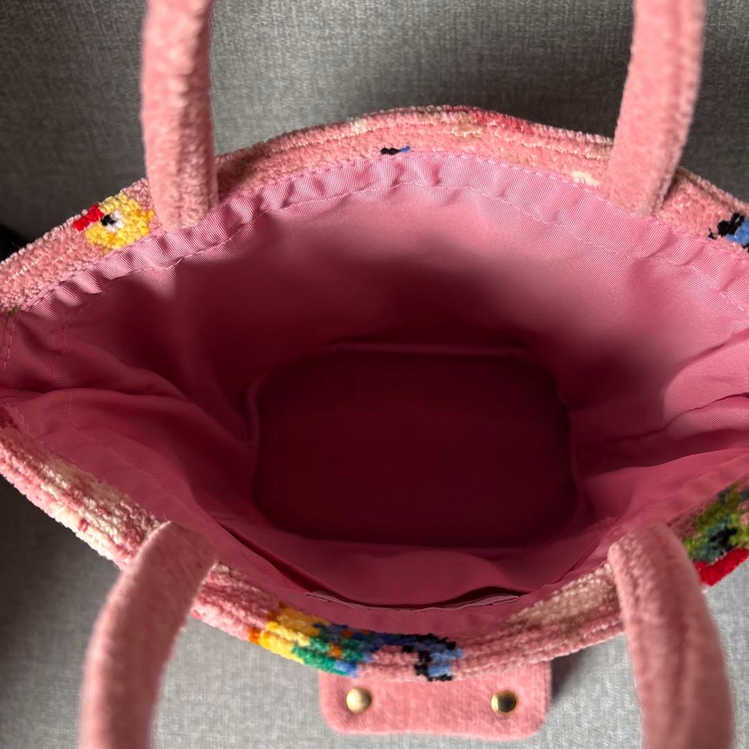 FEILERハイジペイズリー巾着ショルダーバッグ（ピンク）