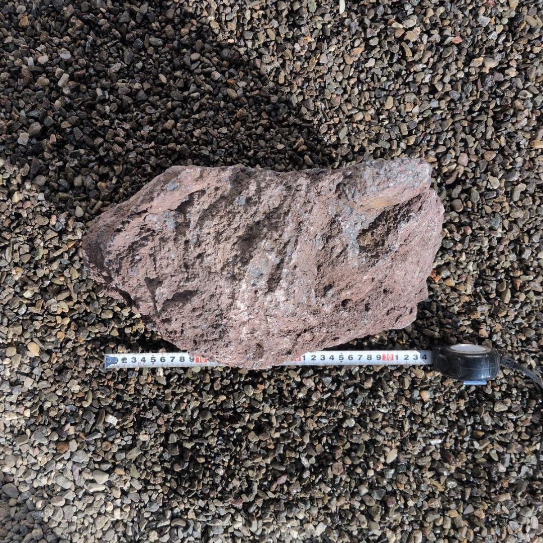 赤　富士　溶岩石　17.8キロ　庭石　石 鑑賞石　石材　庭　坪庭　ガーデニング