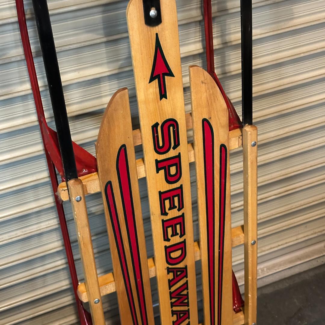 【希少】アメリカ製SPEEDAWAY 木製ヴィンテージソリ 店舗什器に