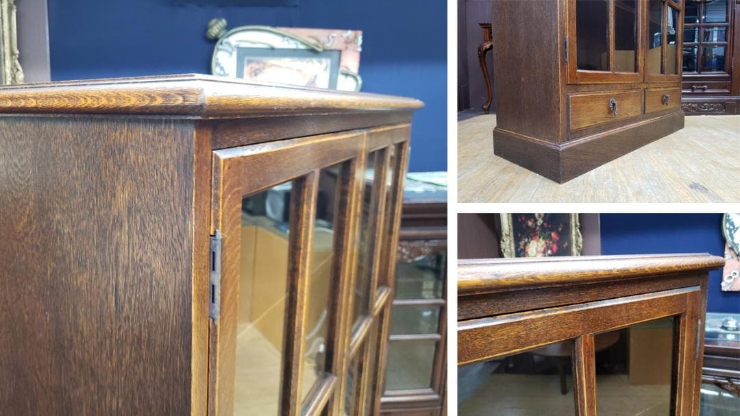 J31　三越 カントリーハウス 観音開き 引き出し付き 書棚　本棚　食器棚