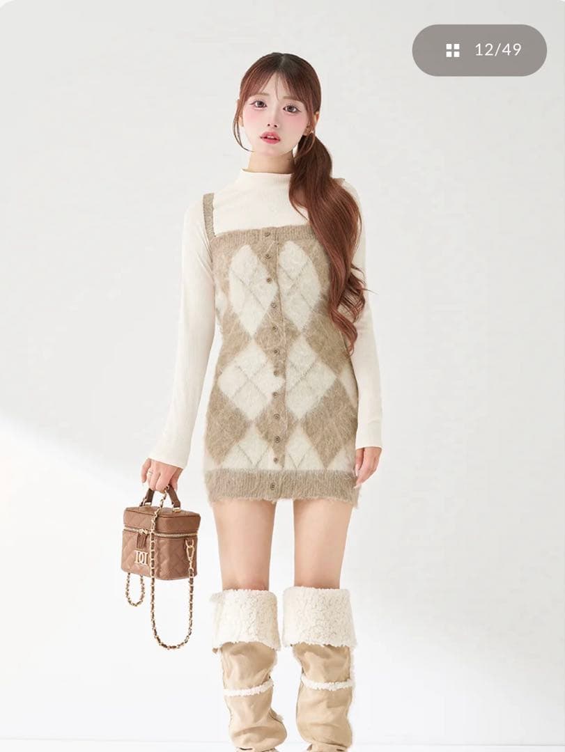 Darich アーガイルニットアンサンブル FL