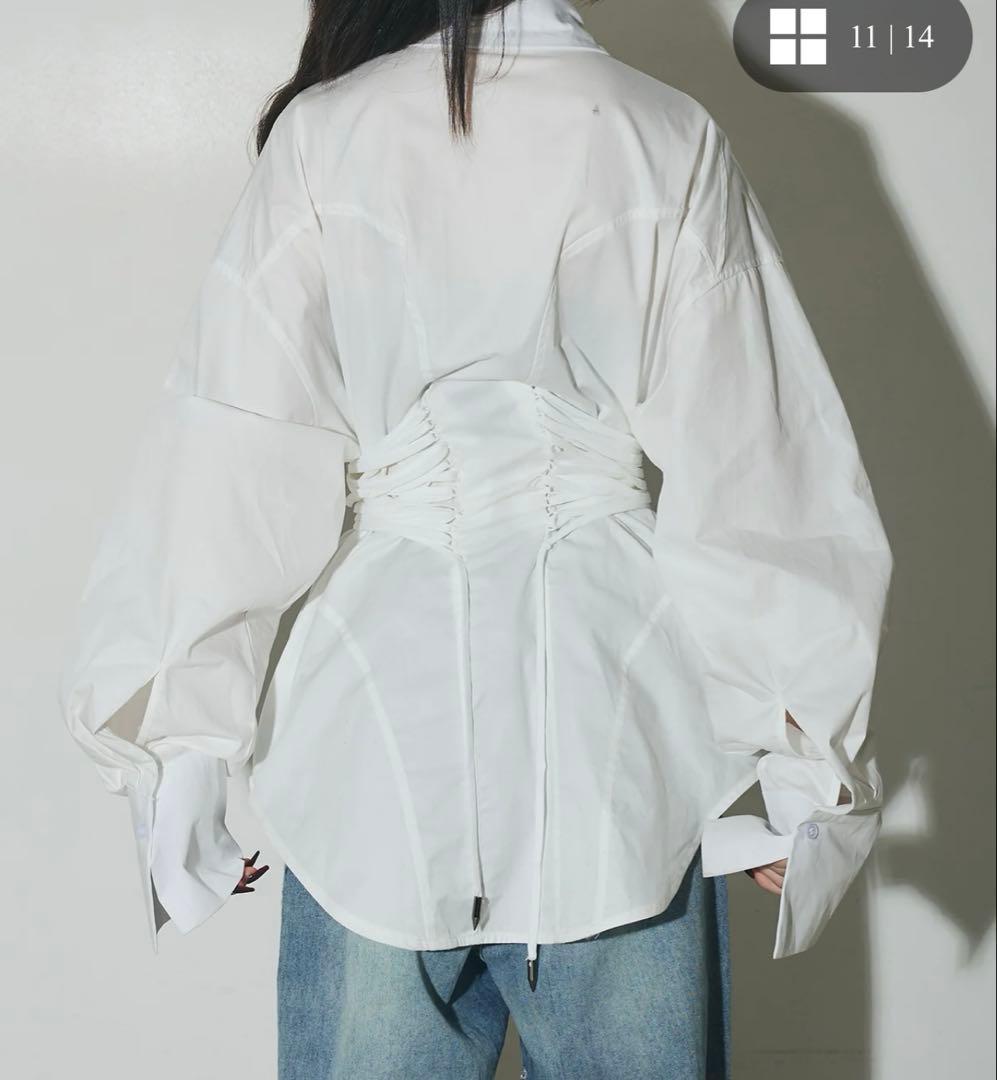 ANDREA&Co. ウエストレースアップブラウス