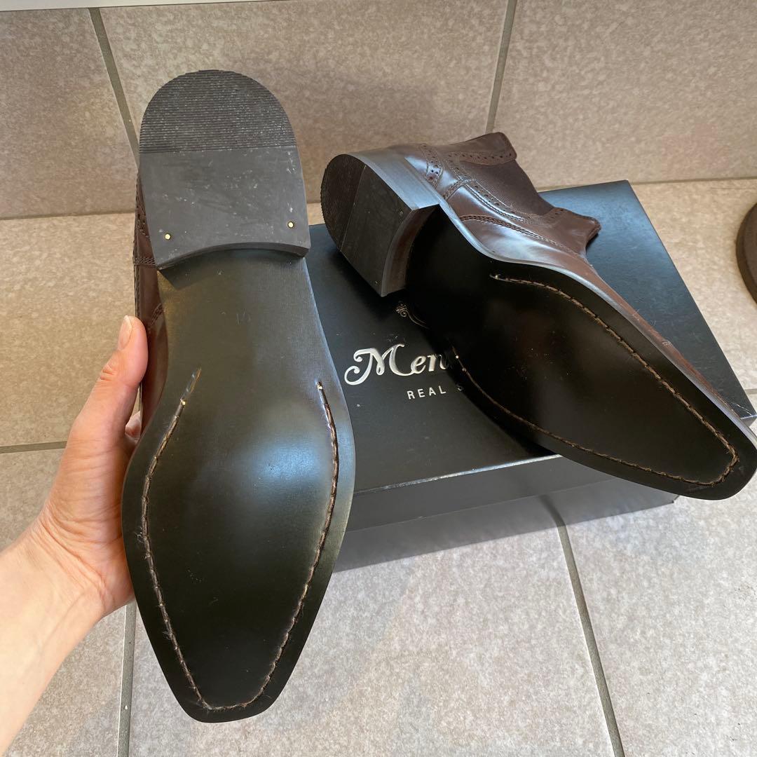 新品未使用　Men's Bigi ブラウン サイドゴアブーツ