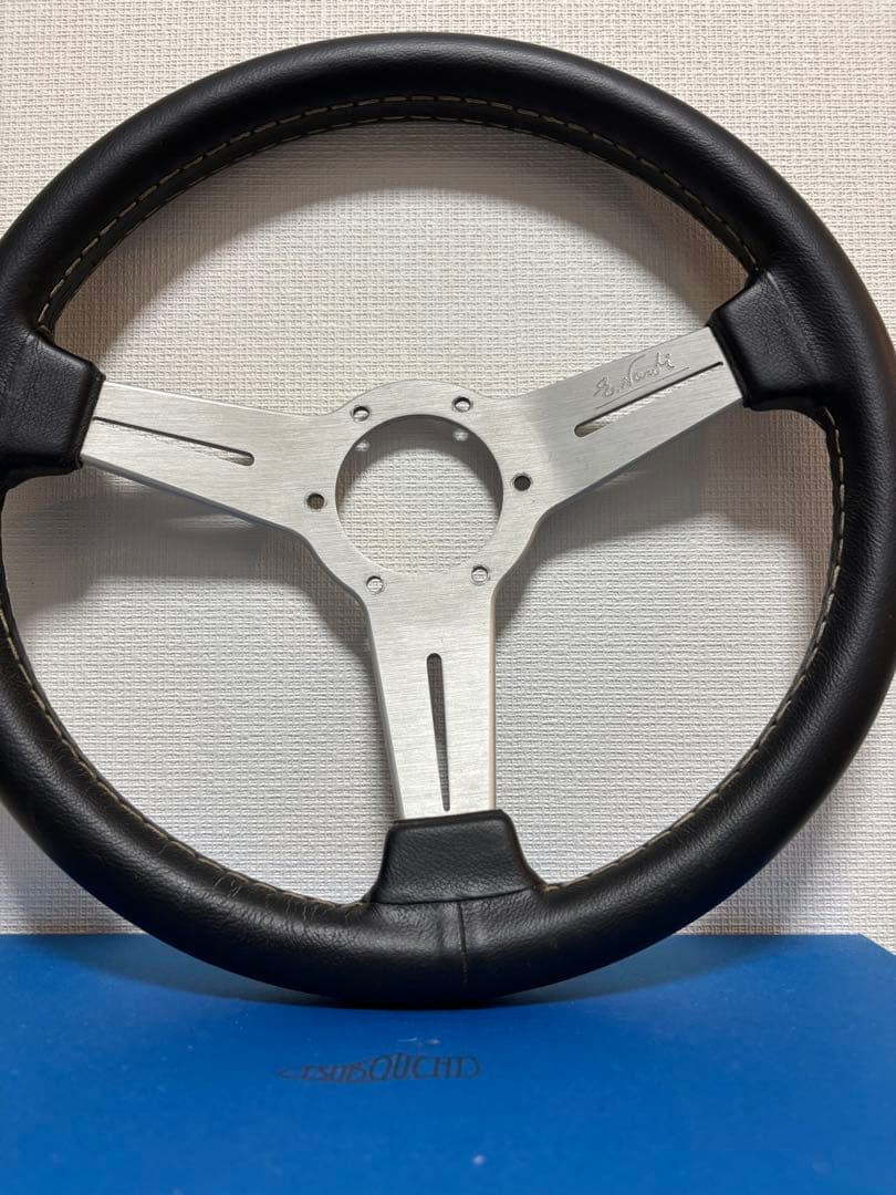 NARDI CLASSIC ブラックレザー＆シルバースポークステアリング 本体