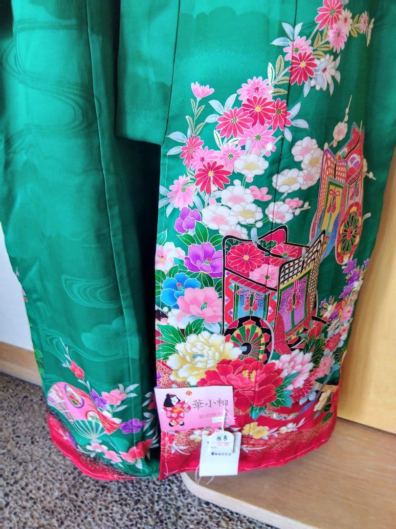 華小袖　松美　七五三振袖　絵羽四つ身　正絹　長襦袢付き