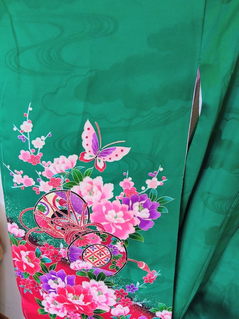 華小袖　松美　七五三振袖　絵羽四つ身　正絹　長襦袢付き