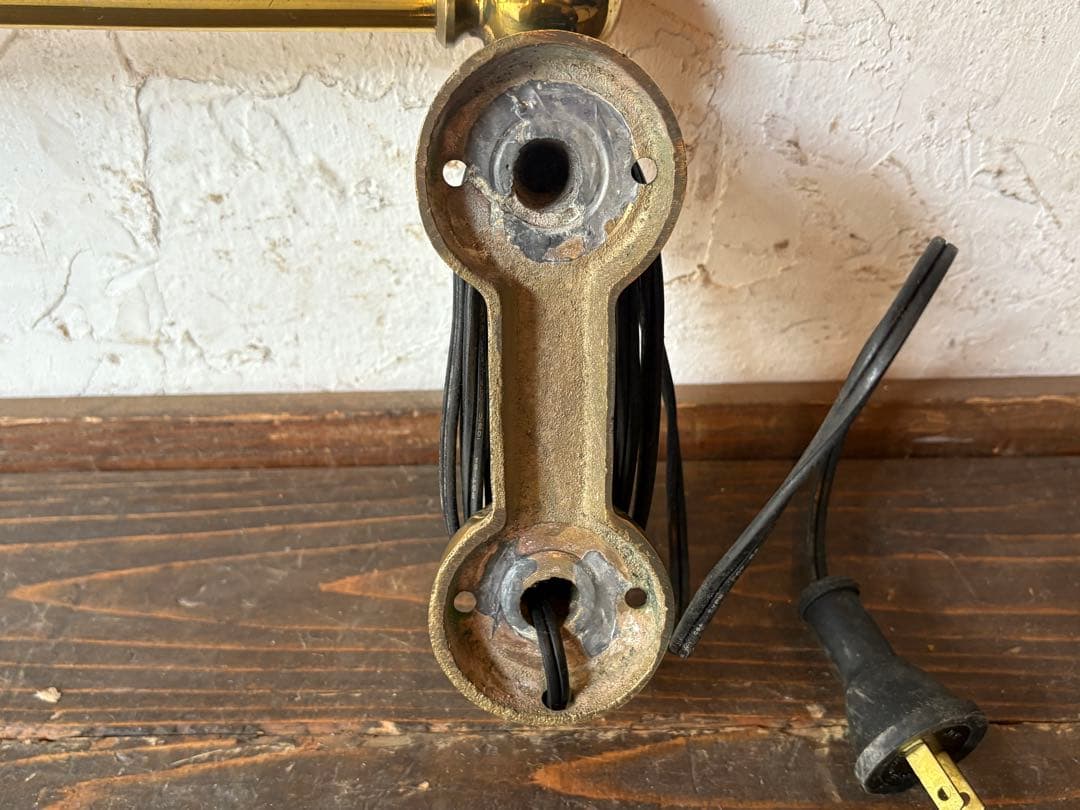 真鍮製アーム式ランプ 4灯