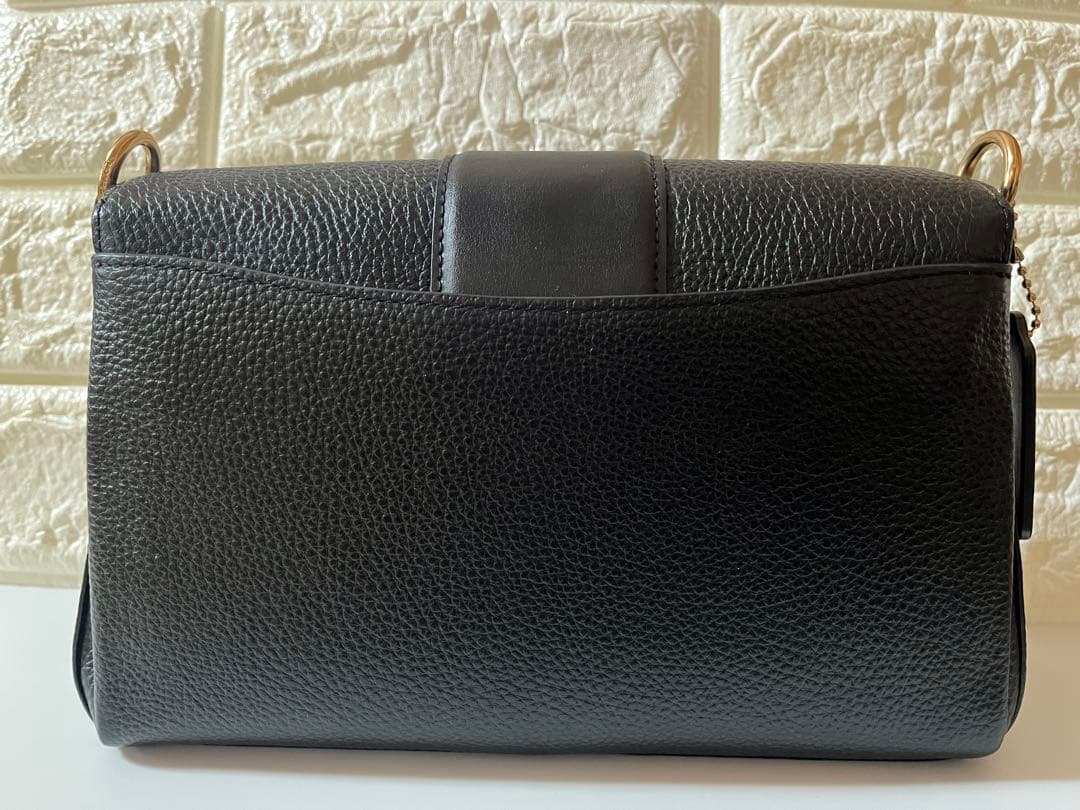 極美品✨COACH ブラックレザー 2wayショルダーバッグ　斜め掛け・肩掛け