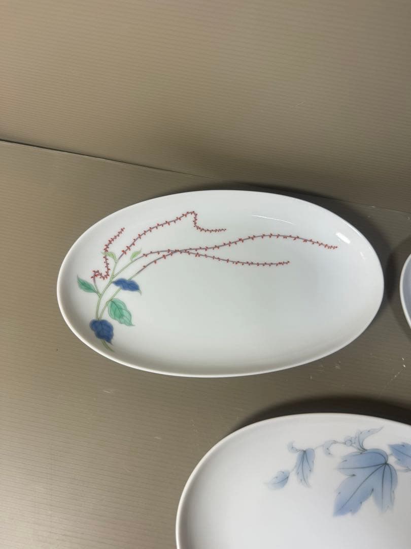 2582 深川製磁　楕円皿　3客　未使用