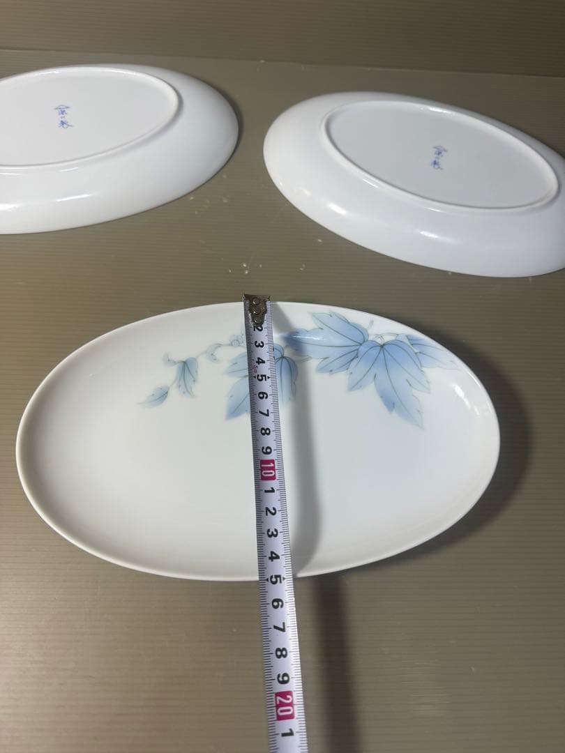 2582 深川製磁　楕円皿　3客　未使用