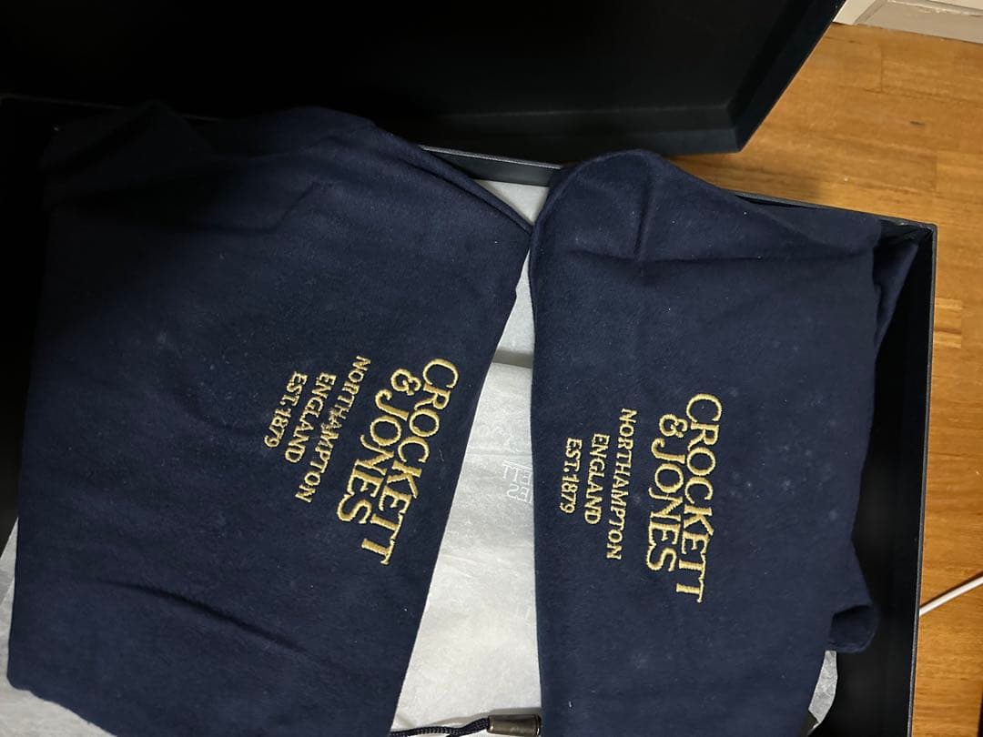 Crockett&Jones 黒 レザー スエード ブーツ