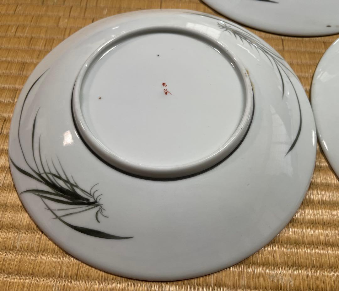 九谷焼 平皿 大鉢 大皿（骨董品・古美術）　日本昔話　5枚セット　共箱　送料無料