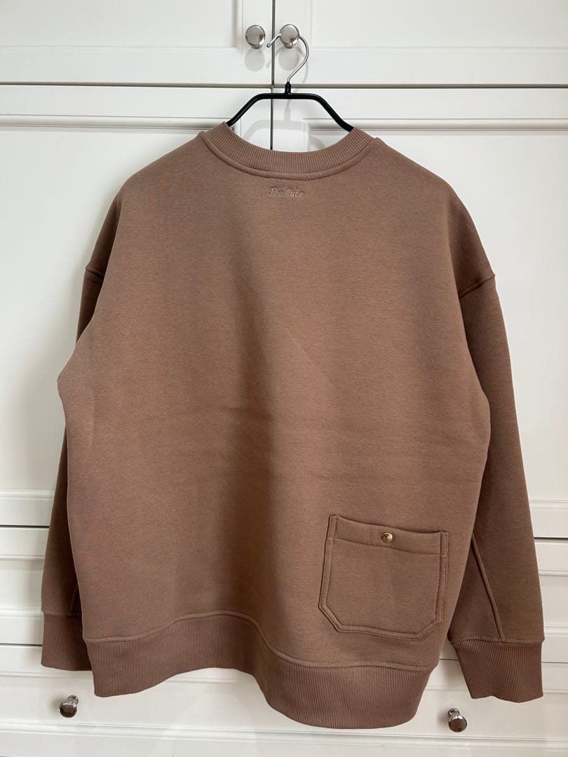 SMaxMara ロゴ刺繍 ベージュ スウェット S 裏起毛