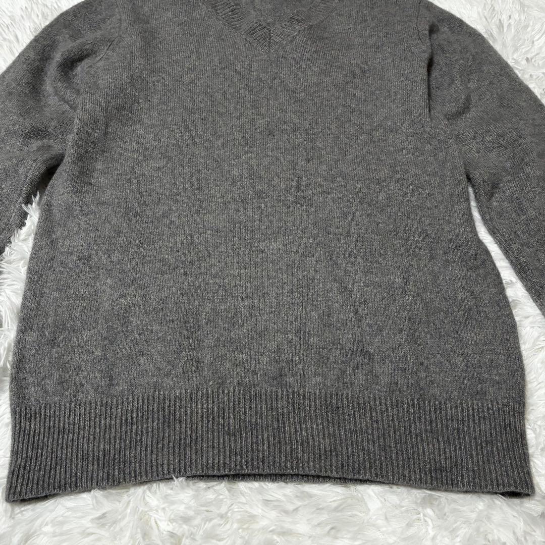 セール 極上の逸品 希少 エポカウォモ セーブル カシミヤ Vネックセーター