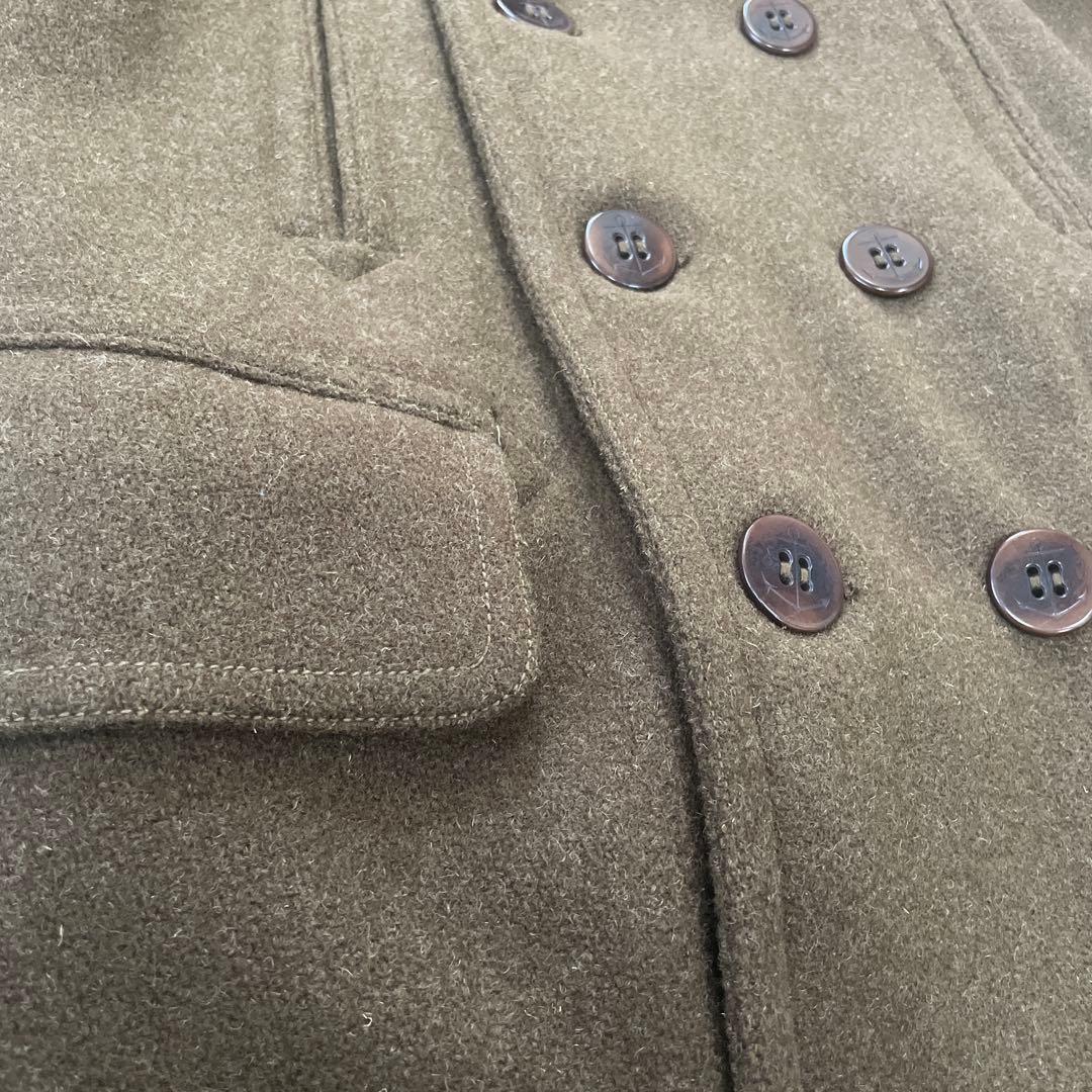 美品 RRL ダブルアールエル ウール ピーコート M カーキ 替えボタン付
