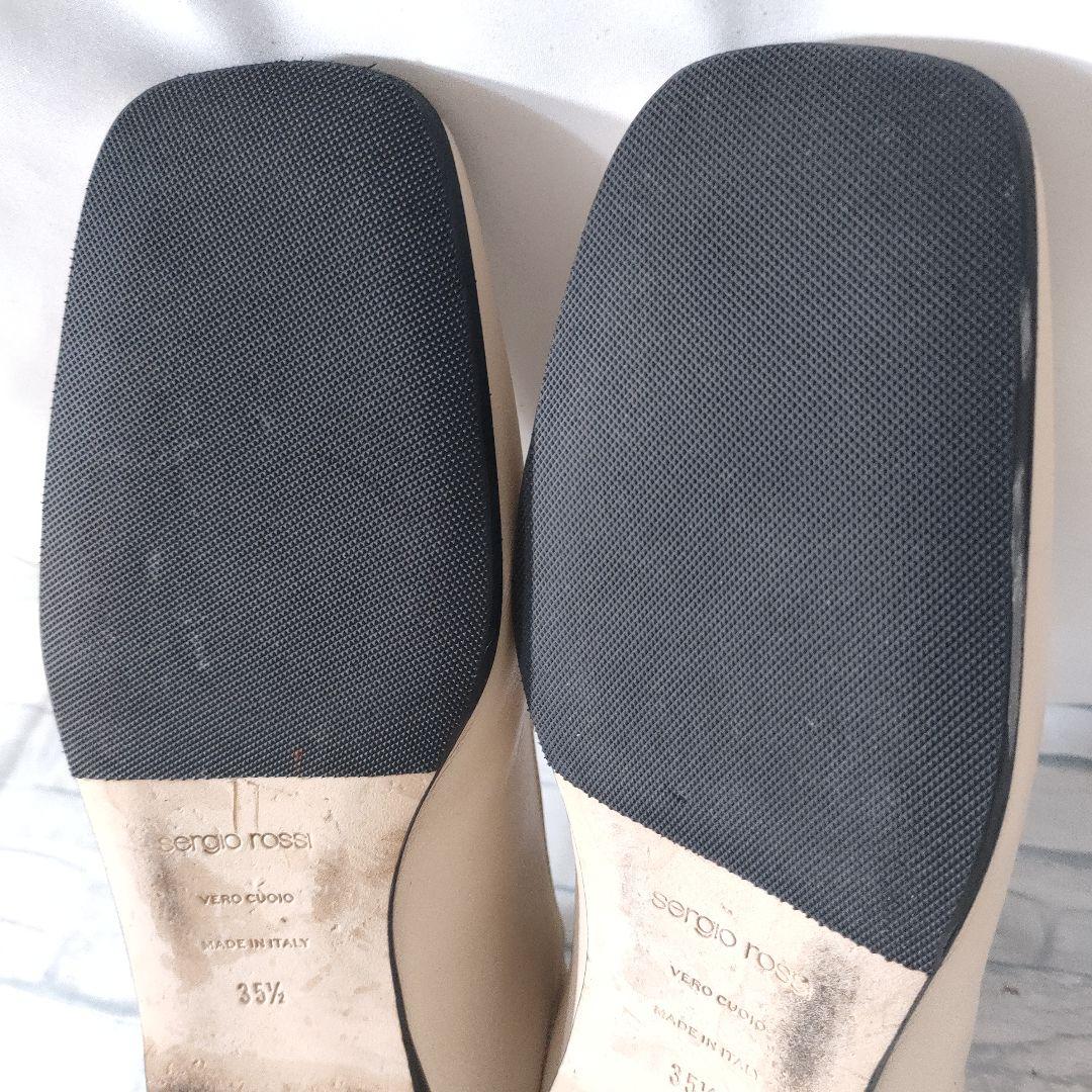 箱保存袋付き美品✨セルジオロッシ　sr1　スリッパ　フラット　ベージュ×シルバー