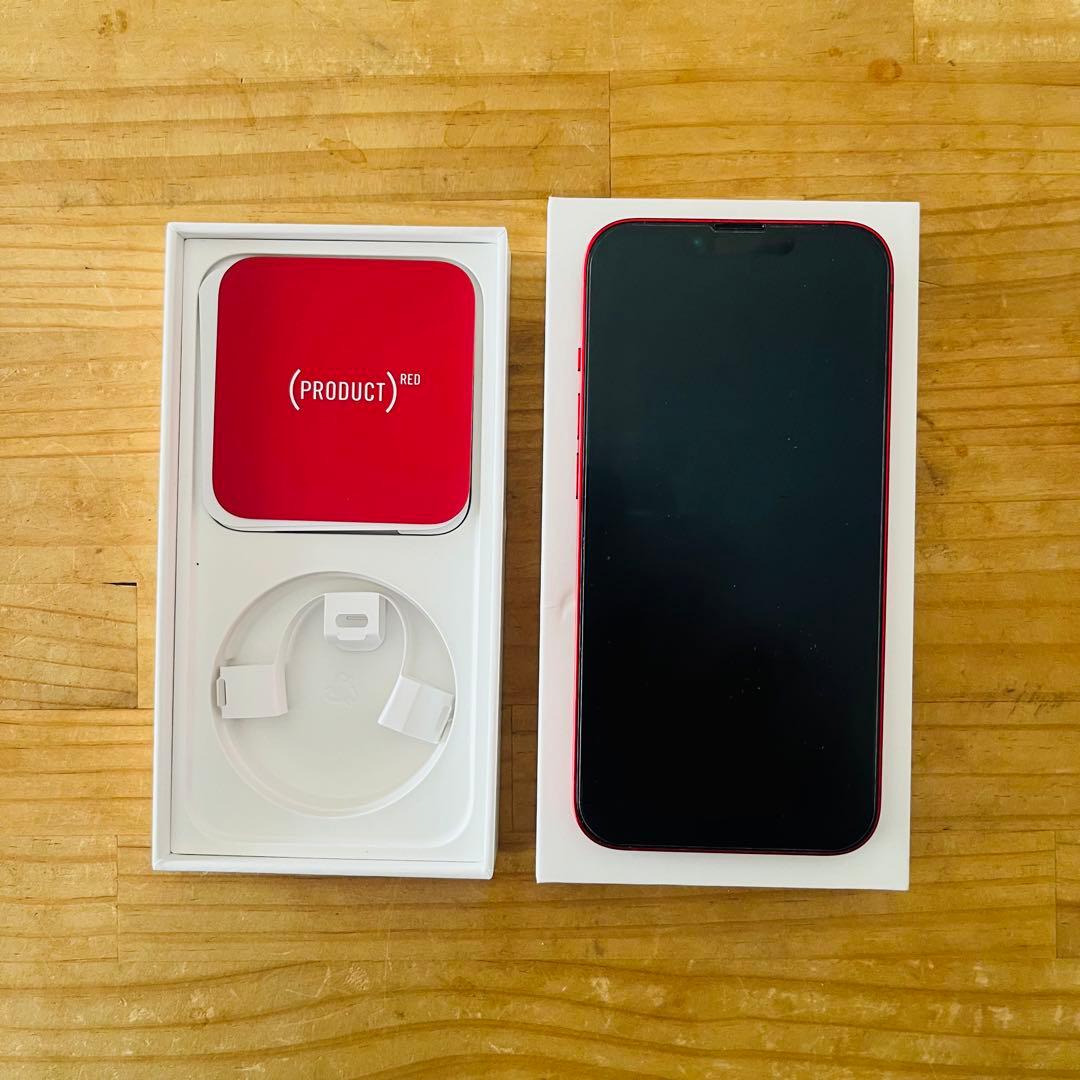 S*す様 【85%】美品 Apple iPhone 13 赤 RED 128GB