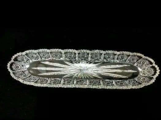 【未使用】ボヘミア　オーバル　ロング　ボウル　 箱入り