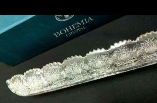 【未使用】ボヘミア　オーバル　ロング　ボウル　 箱入り