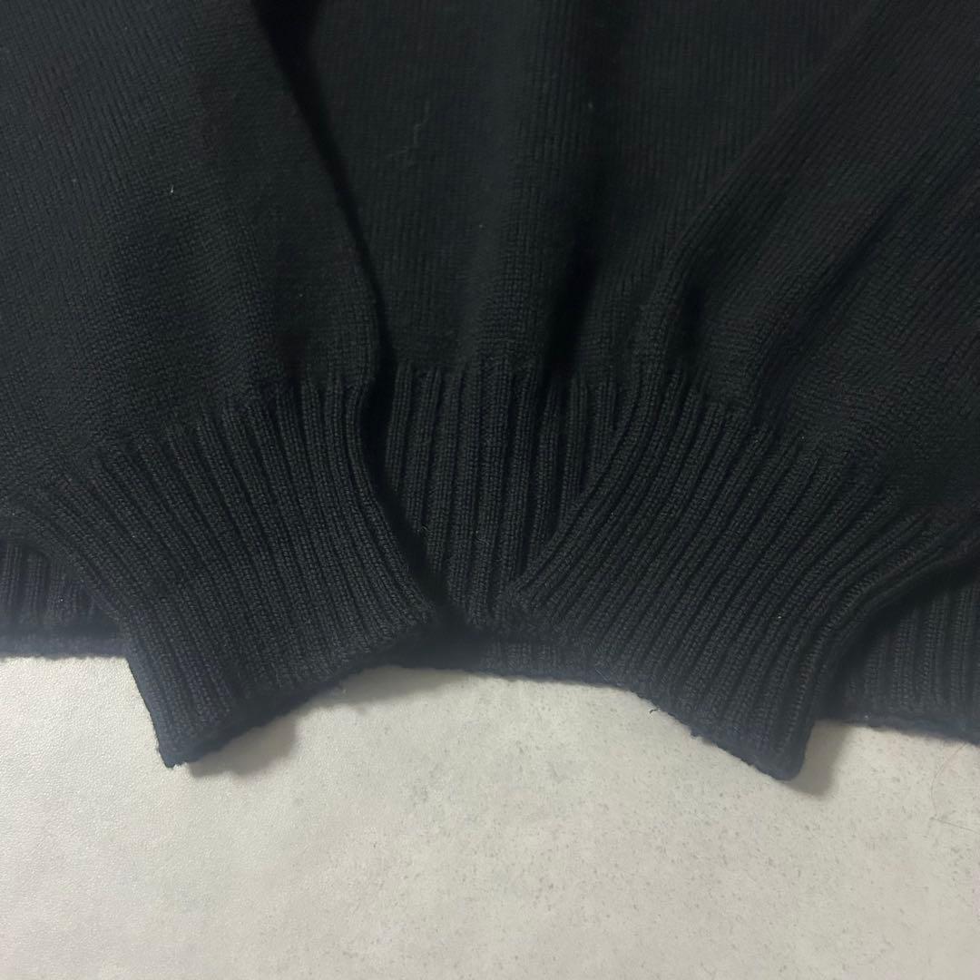 グランサッソ ニット モックネック ハイゲージ プルオーバー イタリア製 黒