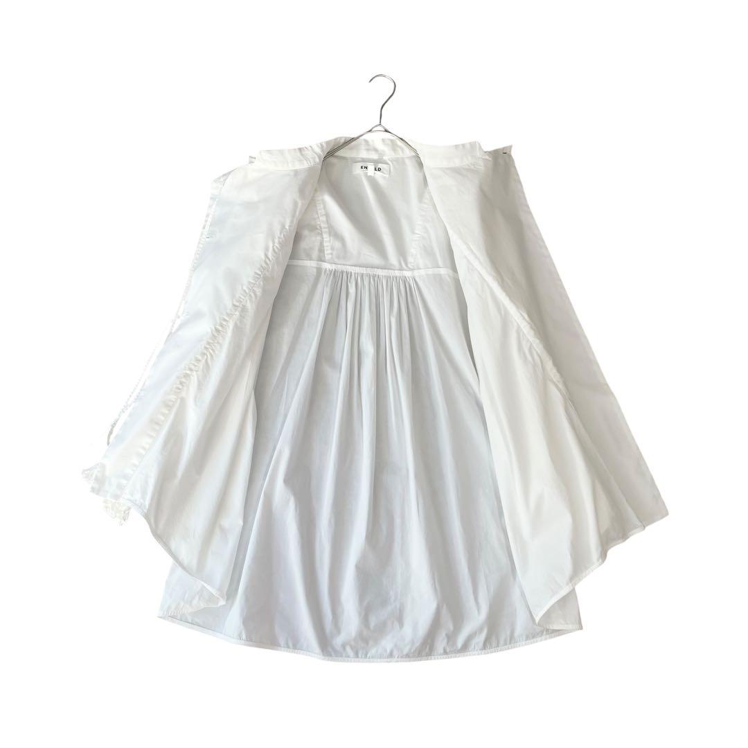 極美品✨ENFOLD FRILL OVER BL フリルオーバーブラウス 白 L