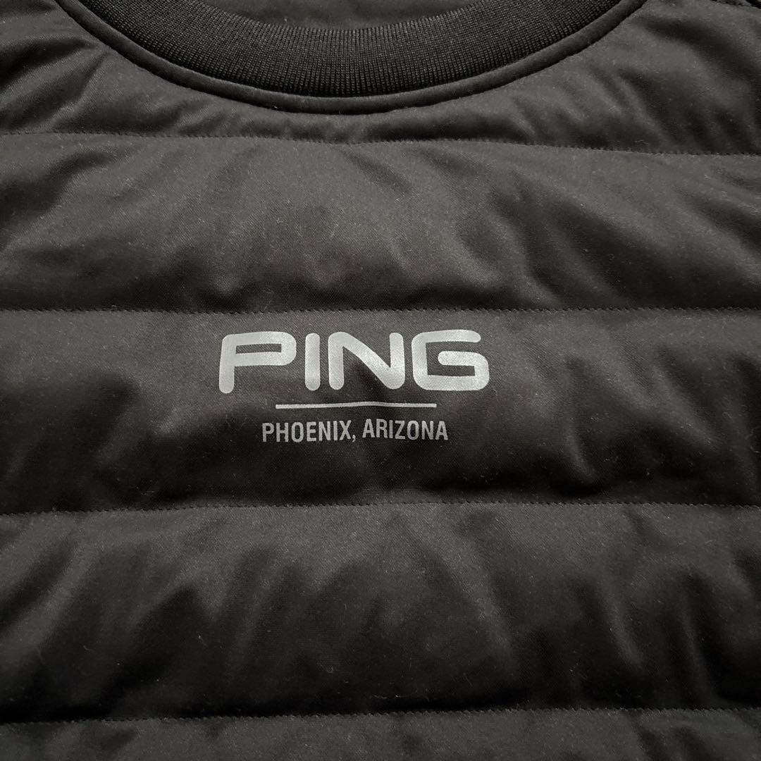 PING ピン　トライストレッチ高機能中綿プルオーバー　ブラック　Lサイズ
