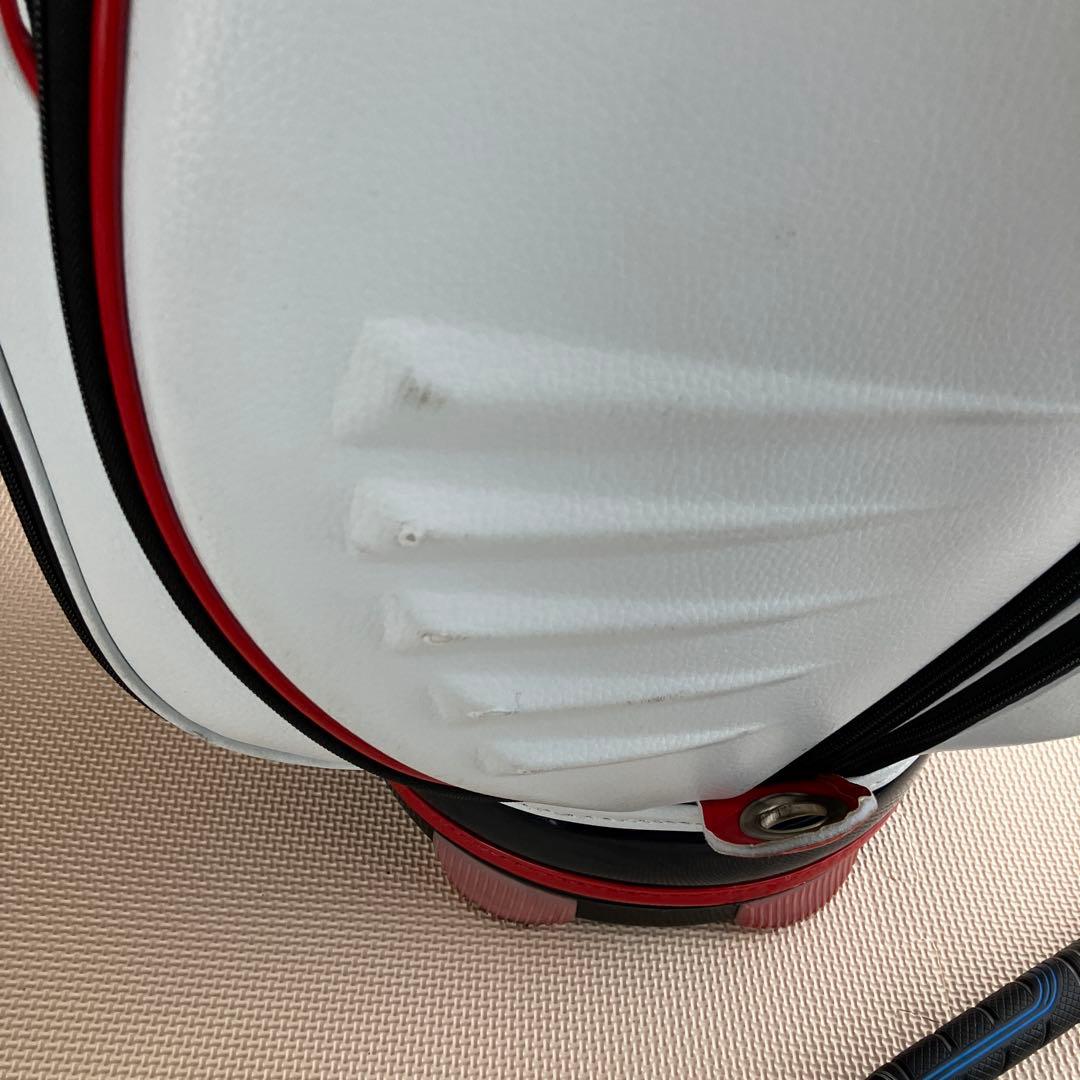 new balance ゴルフキャディバッグ ホワイト/レッド