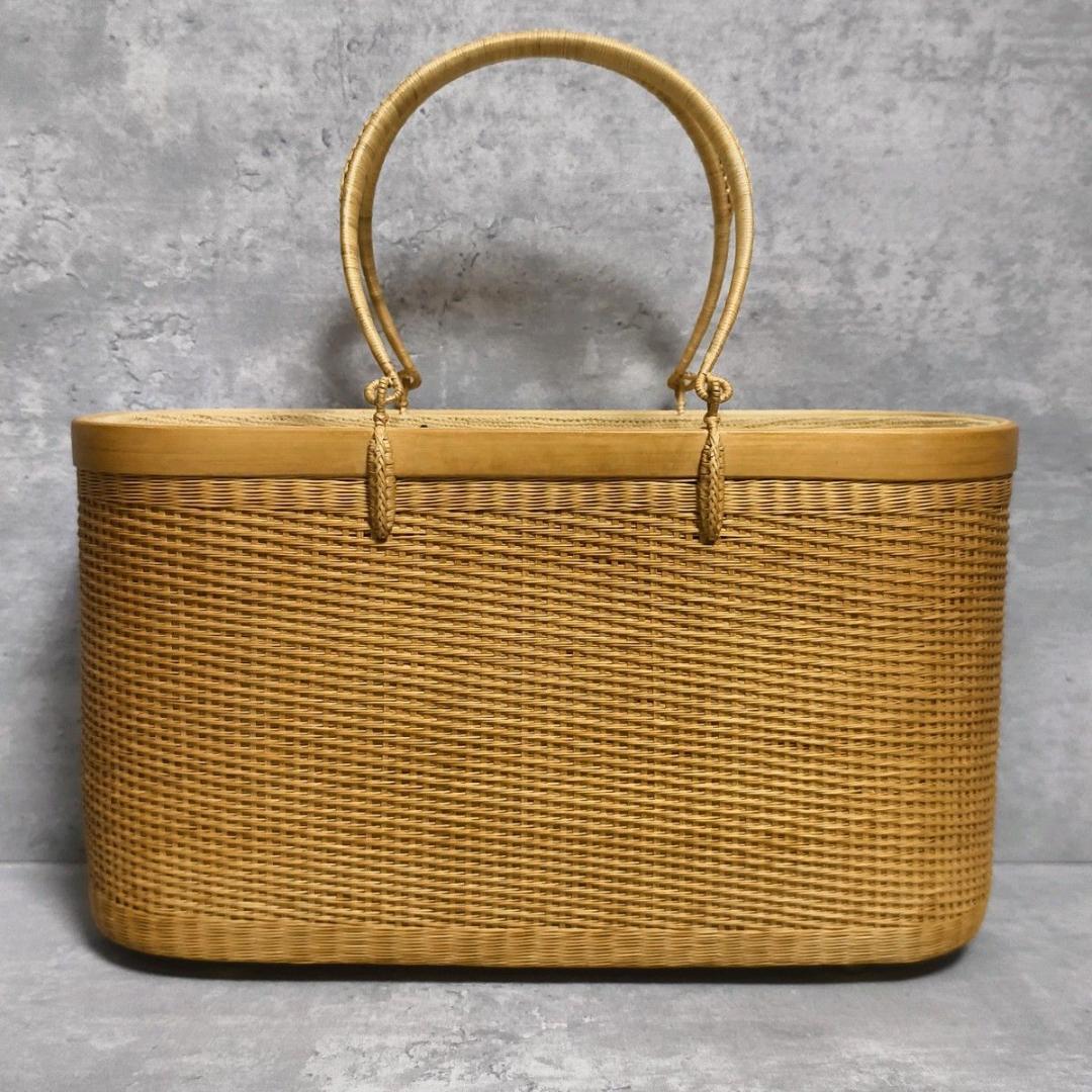 【極美品】プラニー工房 籠バッグ TBHC ハンドバック ナチュラル