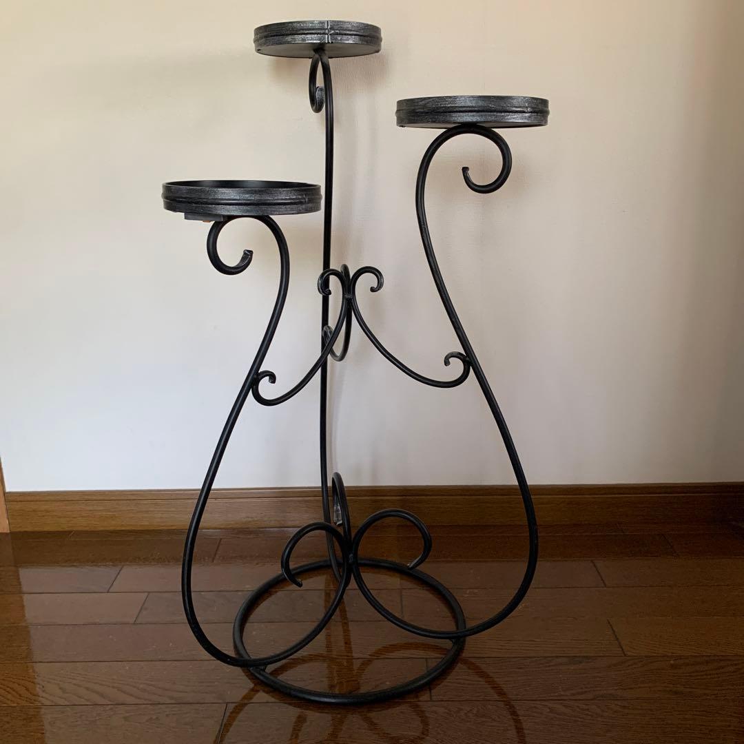 ヴィンテージ　アイアン製　花台
