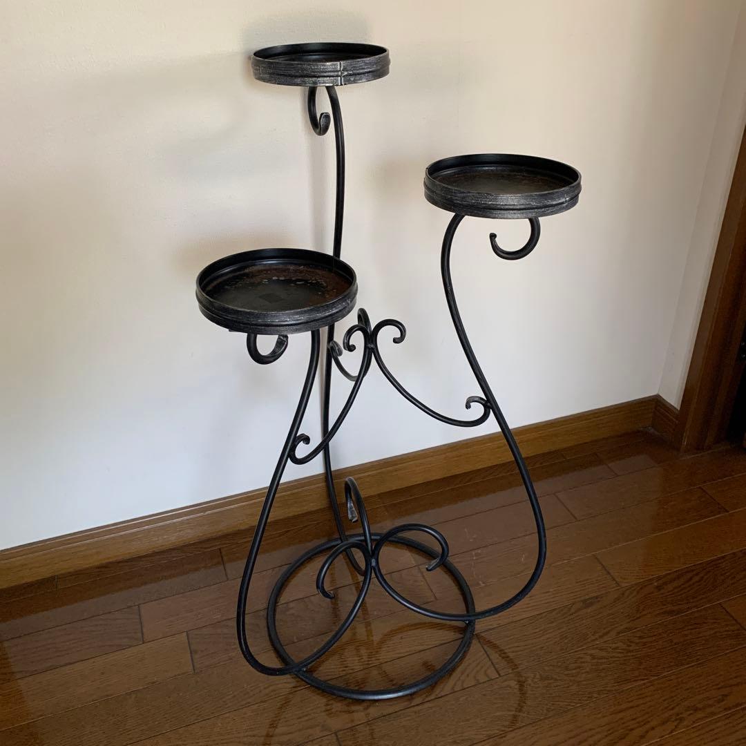 ヴィンテージ　アイアン製　花台