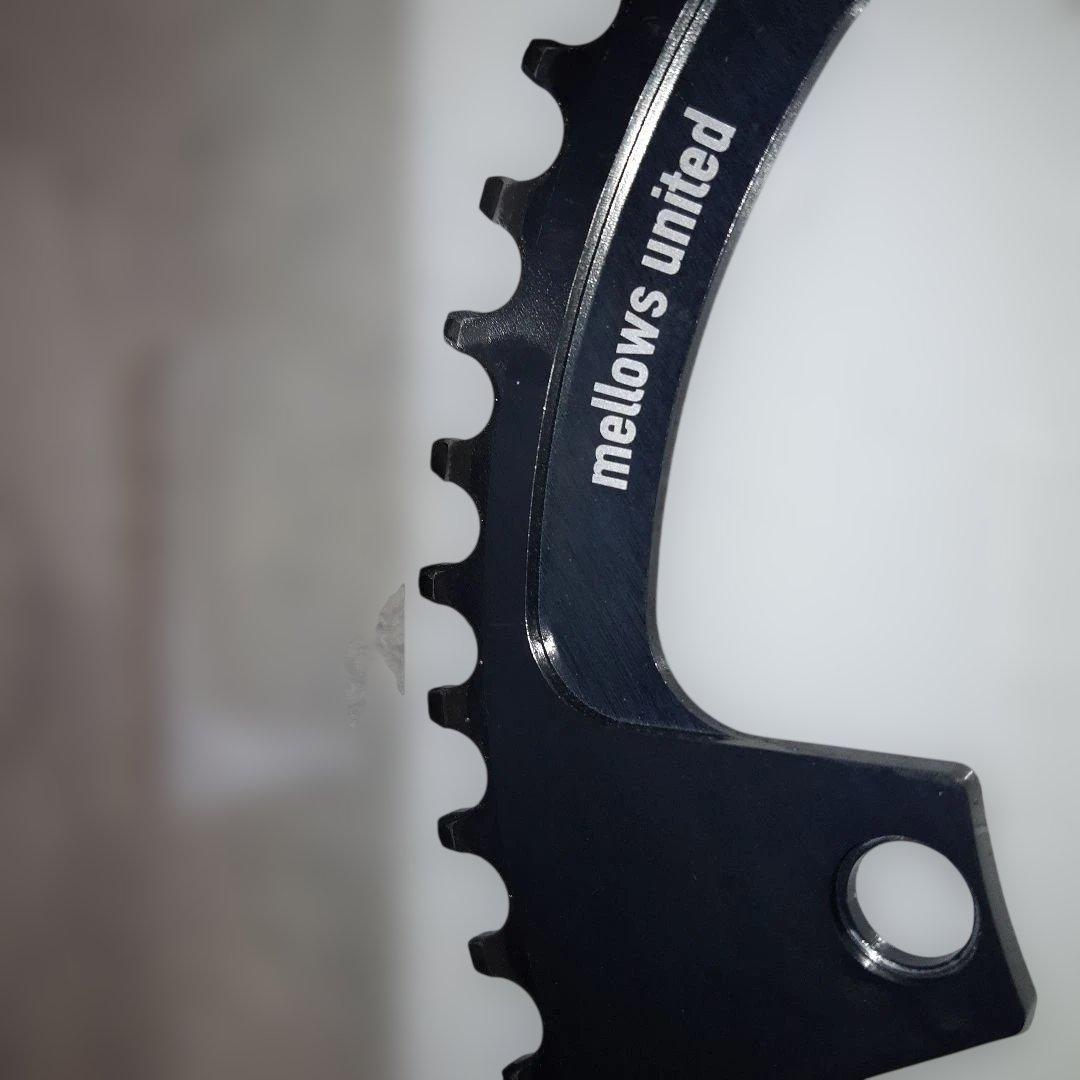 【美品】メローズユナイテッドピースキーパー チェーンリング54Tピューターグレイ