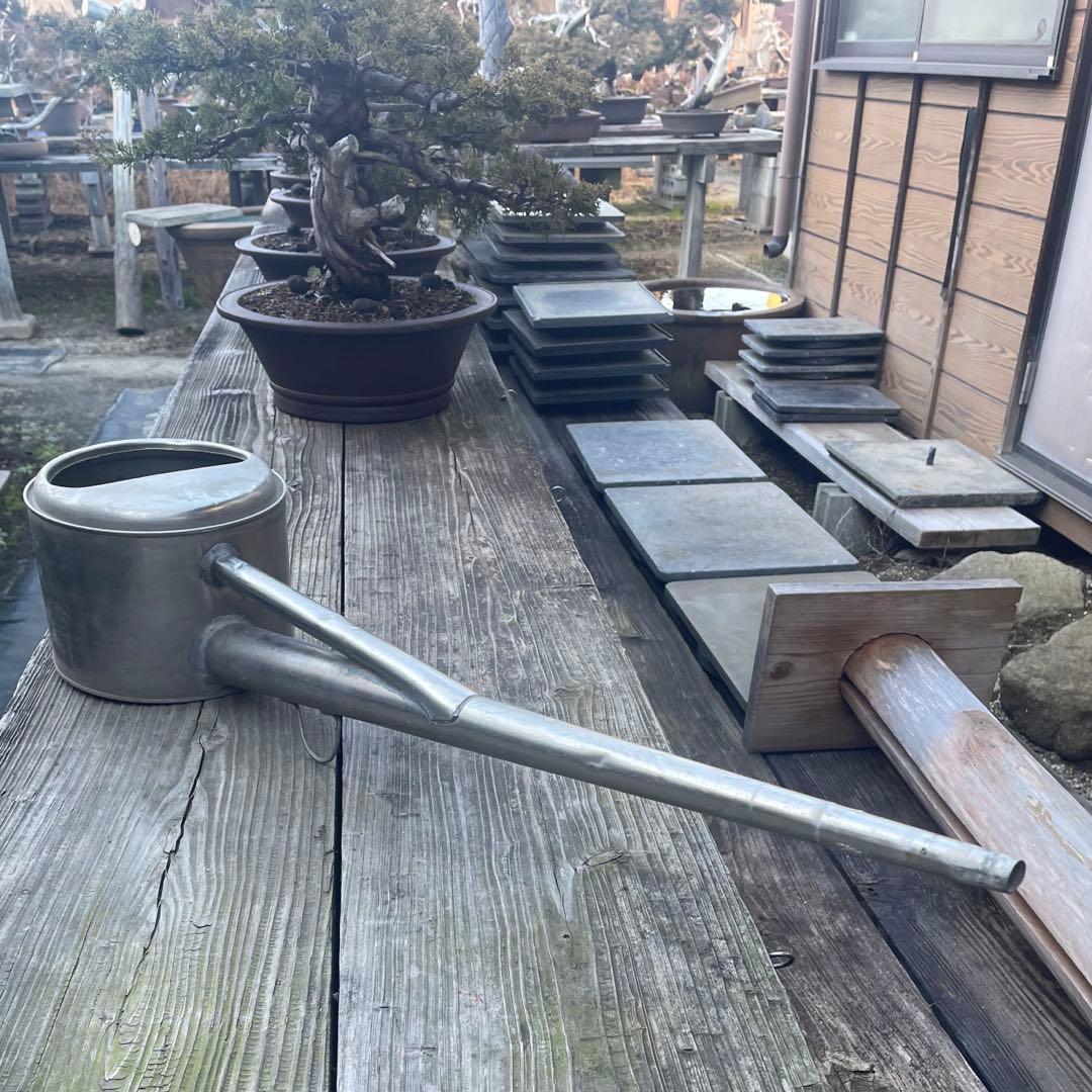 根岸産業「ステンレス製 竿長如雨露 (じょうろ)4号」【ジャンク品】