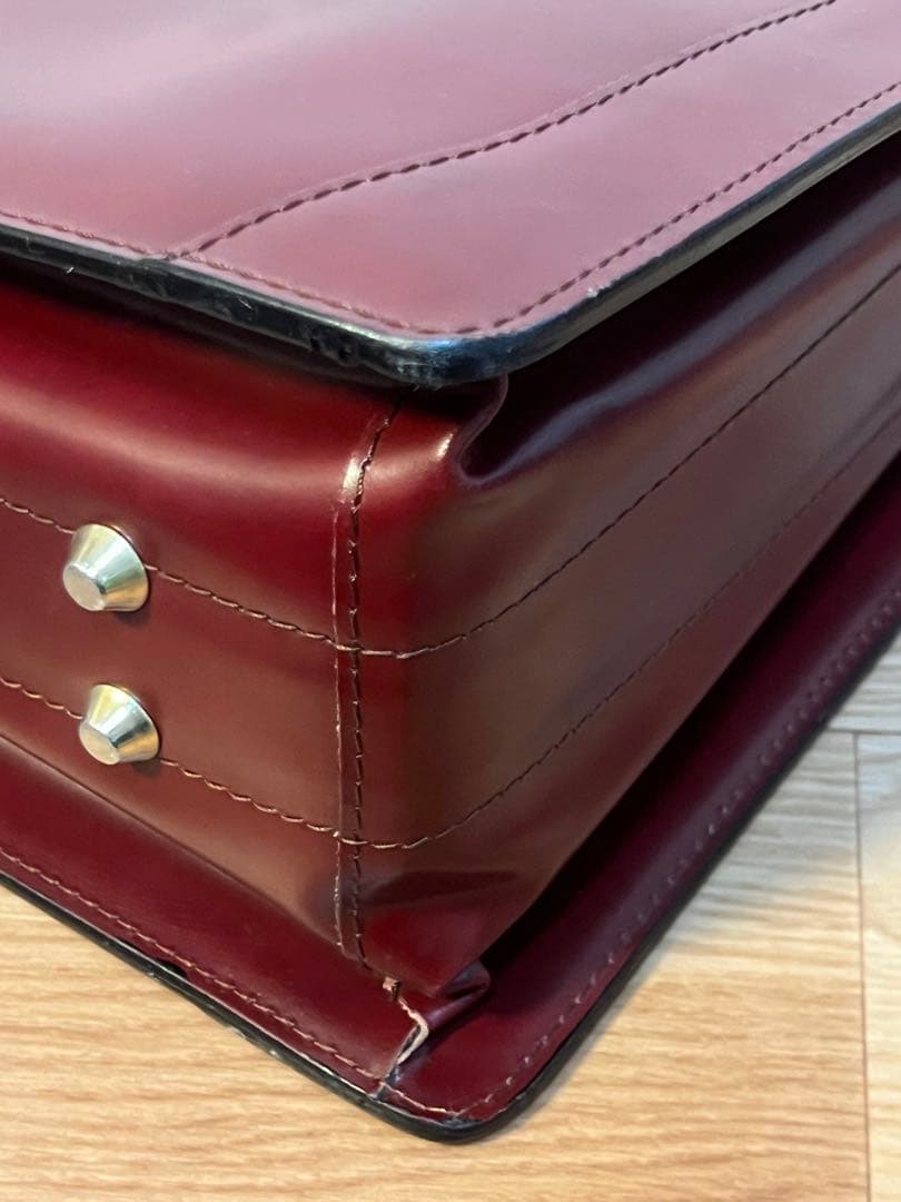 ダレスバッグ　ビジネスバッグ　ワインレッド