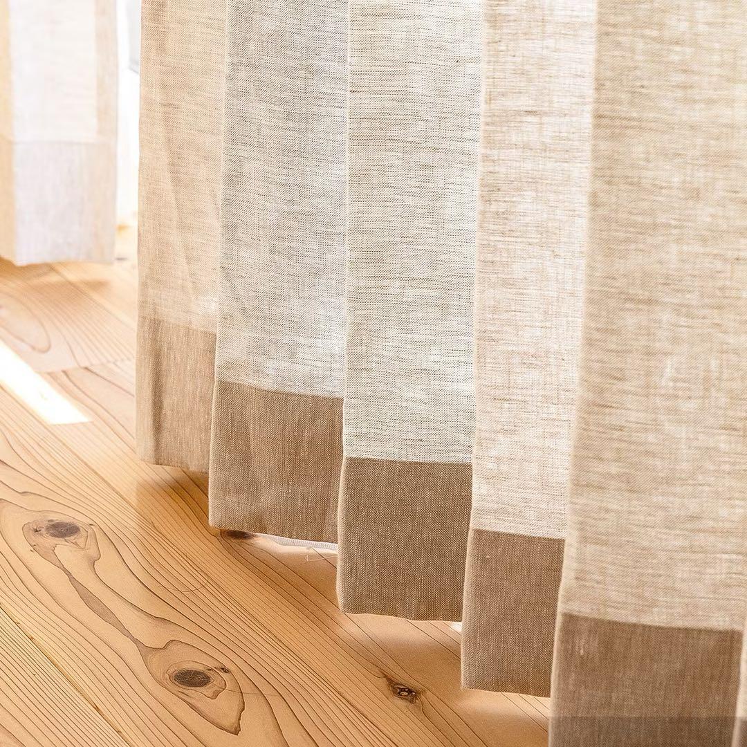 リセノ ドレープリネンカーテン Mar 184×200cm 2枚セット ベージュ